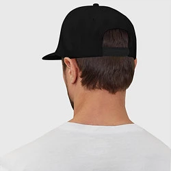Кепка-снепбек Капибара в наушниках и шляпе - нейросеть, цвет: черный — фото 2
