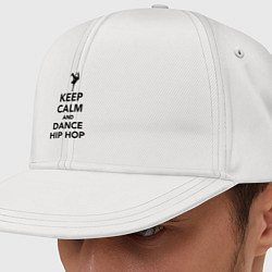 Кепка-снепбек Keep calm and dance hip hop, цвет: белый