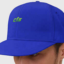 Кепка-снепбек CS2 green logo, цвет: синий