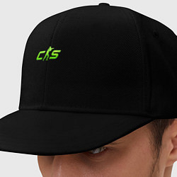 Кепка-снепбек CS2 green logo, цвет: черный