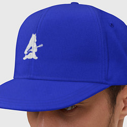 Кепка-снепбек Мишутка с гитарой, цвет: синий