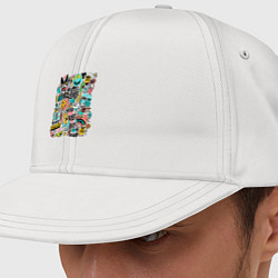 Кепка-снепбек Пожалуйста не трогайте моё пространство, цвет: белый