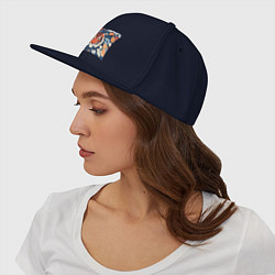 Кепка-снепбек Тигр яркие контрасты, цвет: тёмно-синий — фото 2