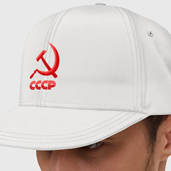 Кепка-снепбек СССР Логотип, цвет: белый