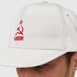 Кепка-снепбек СССР - великая держава, цвет: белый