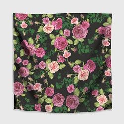 Скатерть для стола Кусты из роз, цвет: 3D-принт