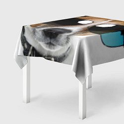 Скатерть для стола Джек Рассел в очках, цвет: 3D-принт — фото 2