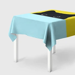 Скатерть для стола Черный кот выглядывает, цвет: 3D-принт — фото 2