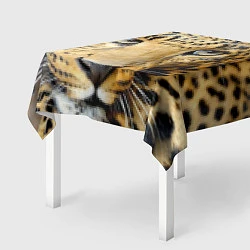 Скатерть для стола Улыбка леопарда, цвет: 3D-принт — фото 2