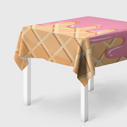 Скатерть для стола Я Клубничный Рожок, цвет: 3D-принт — фото 2