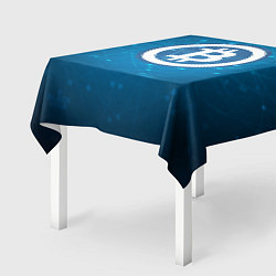 Скатерть для стола Bitcoin Blue, цвет: 3D-принт — фото 2