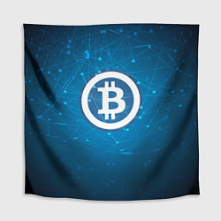 Скатерть для стола Bitcoin Blue цвета 3D-принт — фото 1