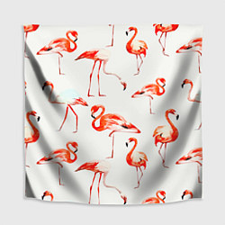 Скатерть для стола Оранжевые фламинго, цвет: 3D-принт