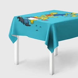 Скатерть для стола Семейка Симпсонов 2, цвет: 3D-принт — фото 2