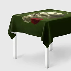 Скатерть для стола Череп и роза, цвет: 3D-принт — фото 2