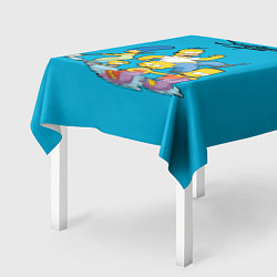 Скатерть для стола Семейка Симпсонов, цвет: 3D-принт — фото 2