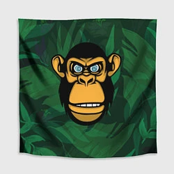 Скатерть для стола Тропическая горилла, цвет: 3D-принт
