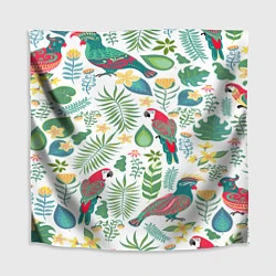 Скатерть для стола Попугаи в тропиках, цвет: 3D-принт
