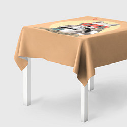 Скатерть для стола Raccoon Love Coffee, цвет: 3D-принт — фото 2