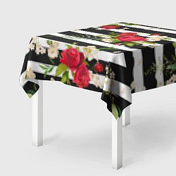Скатерть для стола Розы и орхидеи, цвет: 3D-принт — фото 2