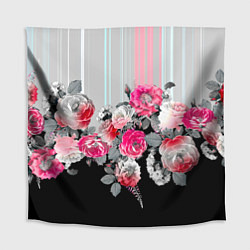 Скатерть для стола Розы в темноте, цвет: 3D-принт