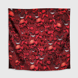 Скатерть для стола Красный череп, цвет: 3D-принт