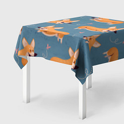 Скатерть для стола Корги с бабочкой, цвет: 3D-принт — фото 2