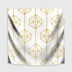 Скатерть для стола Геометрический орнамент золото, цвет: 3D-принт