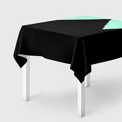 Скатерть для стола Неровные зубья черный мятный, цвет: 3D-принт — фото 2