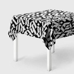 Скатерть для стола Шрифт на чёрном, цвет: 3D-принт — фото 2