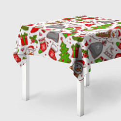 Скатерть для стола Новогодний фон, цвет: 3D-принт — фото 2