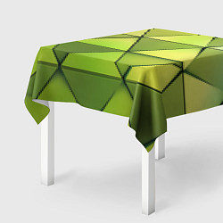 Скатерть для стола Зелёные треугольники, цвет: 3D-принт — фото 2