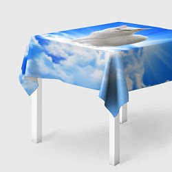 Скатерть для стола Кот в облаках, цвет: 3D-принт — фото 2