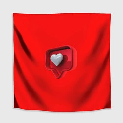 Скатерть для стола Электронное сердце, цвет: 3D-принт