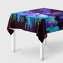 Скатерть для стола Неоновые медузы, цвет: 3D-принт — фото 2