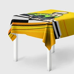 Скатерть для стола Мультяшный гонщик на джипе, цвет: 3D-принт — фото 2