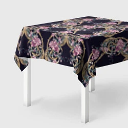 Скатерть для стола Узор из цветов, цвет: 3D-принт — фото 2