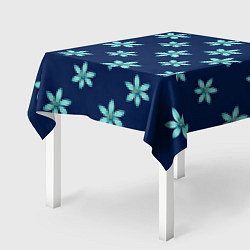 Скатерть для стола Цветы Голубые, цвет: 3D-принт — фото 2
