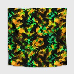 Скатерть для стола Абстрактный желто-зеленый узор, цвет: 3D-принт