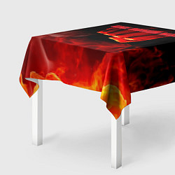 Скатерть для стола Кулак One Punch-Man в огне, цвет: 3D-принт — фото 2