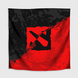 Скатерть для стола DOTA 2 RED BLACK LOGO, БРЫЗГИ КРАСОК, цвет: 3D-принт