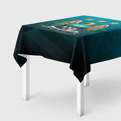 Скатерть для стола Manchester City Teal Themme, цвет: 3D-принт — фото 2