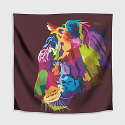 Скатерть для стола Голова тигра поп-арт, цвет: 3D-принт