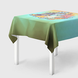 Скатерть для стола Северное сияние и монстры, цвет: 3D-принт — фото 2