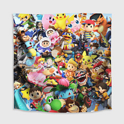 Скатерть для стола SUPER SMASH BROS ГЕРОИ ИГРЫ, цвет: 3D-принт