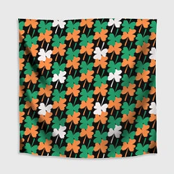 Скатерть для стола Клевер в цветах Ирландского флага паттерн, цвет: 3D-принт