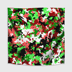 Скатерть для стола Красно-зеленый камуфляж, цвет: 3D-принт