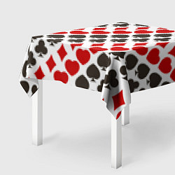 Скатерть для стола Карточные Масти Card Suits, цвет: 3D-принт — фото 2