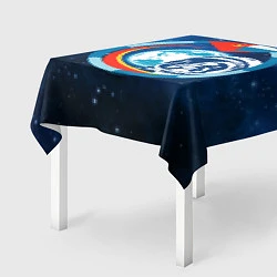 Скатерть для стола Первый Космонавт Юрий Гагарин 3D 3, цвет: 3D-принт — фото 2