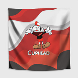 Скатерть для стола Cuphead веселая красная чашечка, цвет: 3D-принт